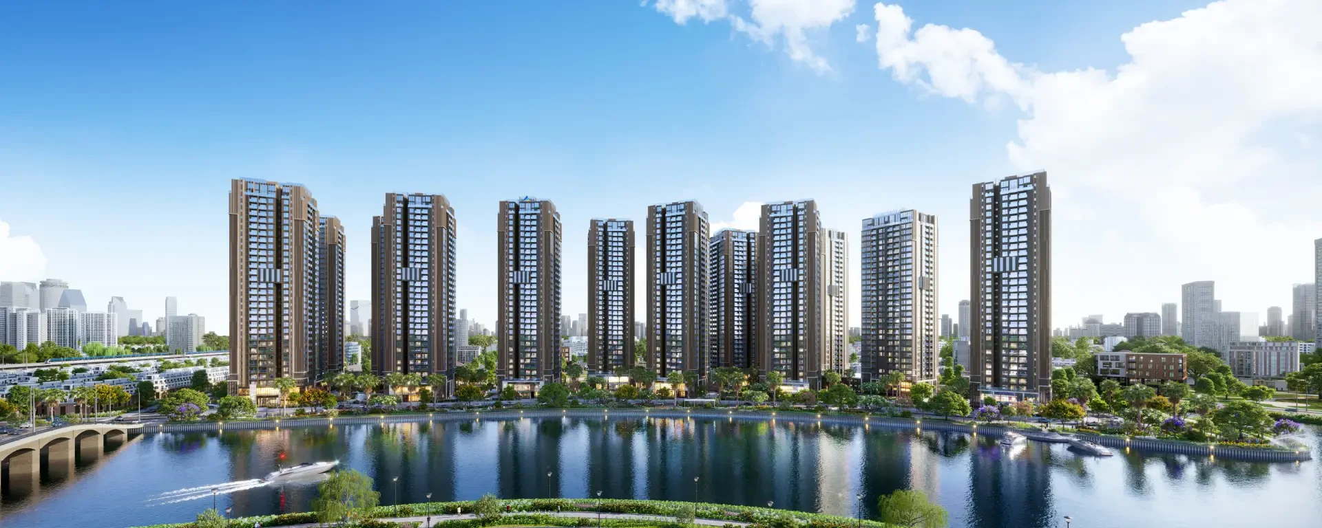 Phối cảnh toàn cảnh The Privé bên mặt nước